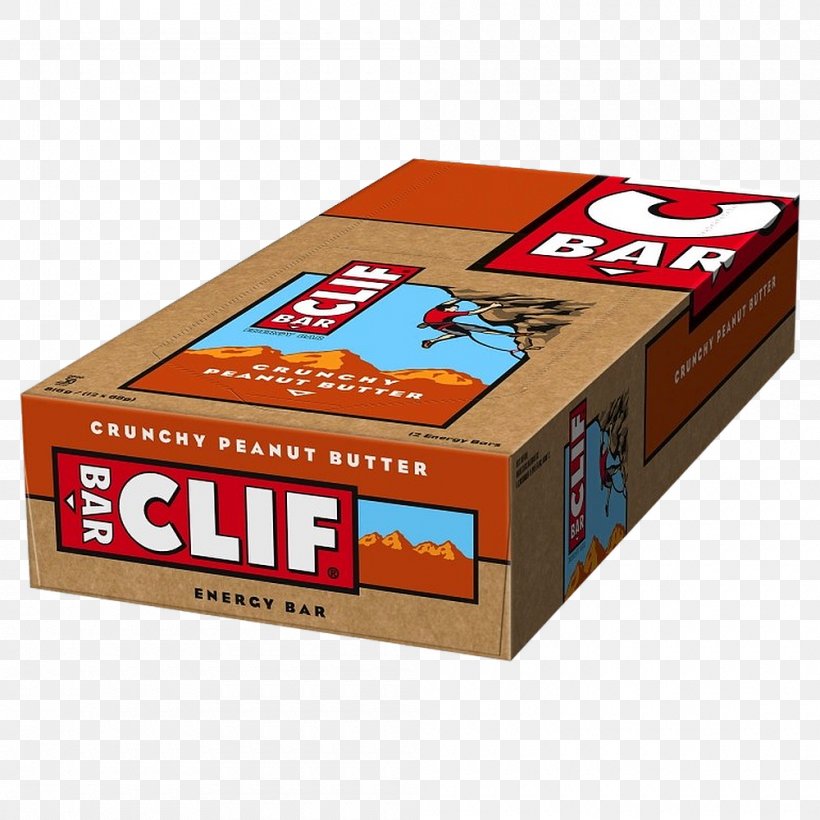Crisp Clif Bar & Company Energy Bar Peanut Butter, PNG, 1000x1000px, Crisp, Box, Brand, Butter, Carton Download Free