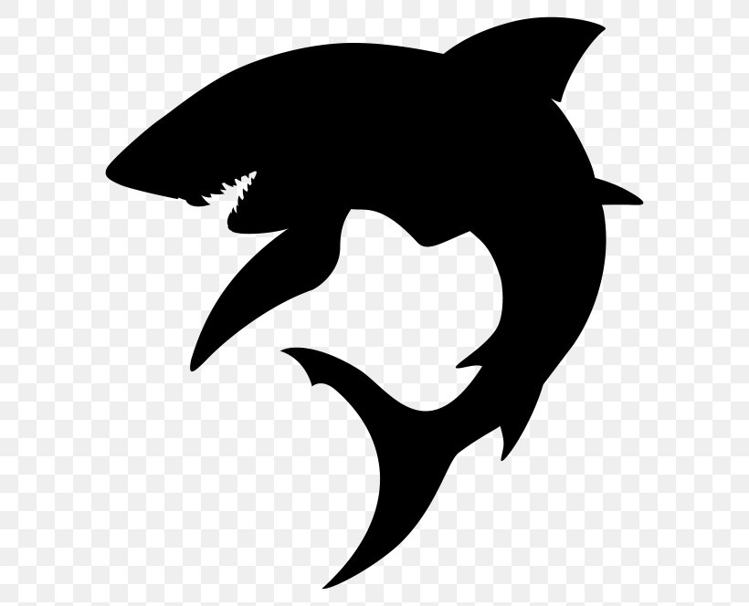 Shark Silhouette, PNG, 624x664px, Shark, Art, Artwork, Beak, Black Download Free