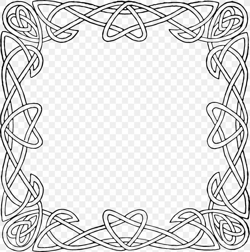 Celtic Knot Celtic Frames And Borders Ornament Clip Art, PNG, 1800x1815px, Celtic Knot, Area, Black And White, Celtic Frames And Borders, Celts Download Free