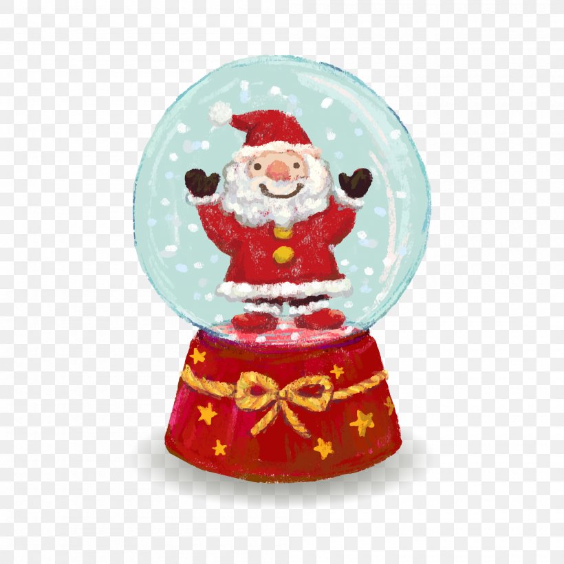 Santa Claus Christmas Ornament Crystal Ball, PNG, 2000x2000px, Santa Claus, Bombka, Christmas, Christmas Decoration, Christmas Ornament Download Free