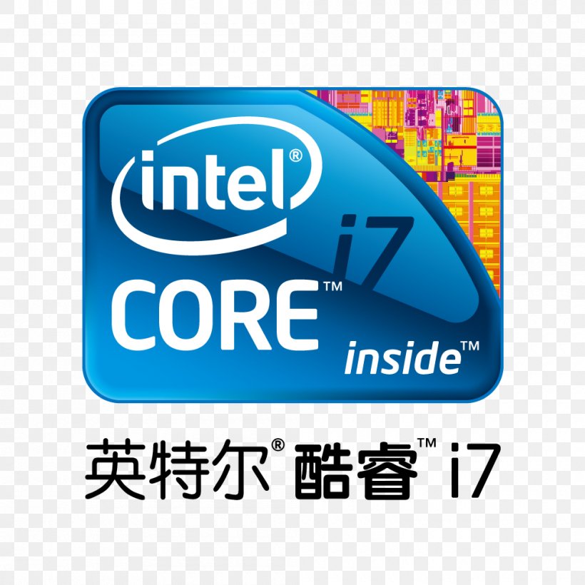 Intel Core I7 Laptop Central Processing Unit Intel Core I5, PNG, 1000x1000px, Intel, Area, Brand, Central Processing Unit, Intel Core I3 Download Free