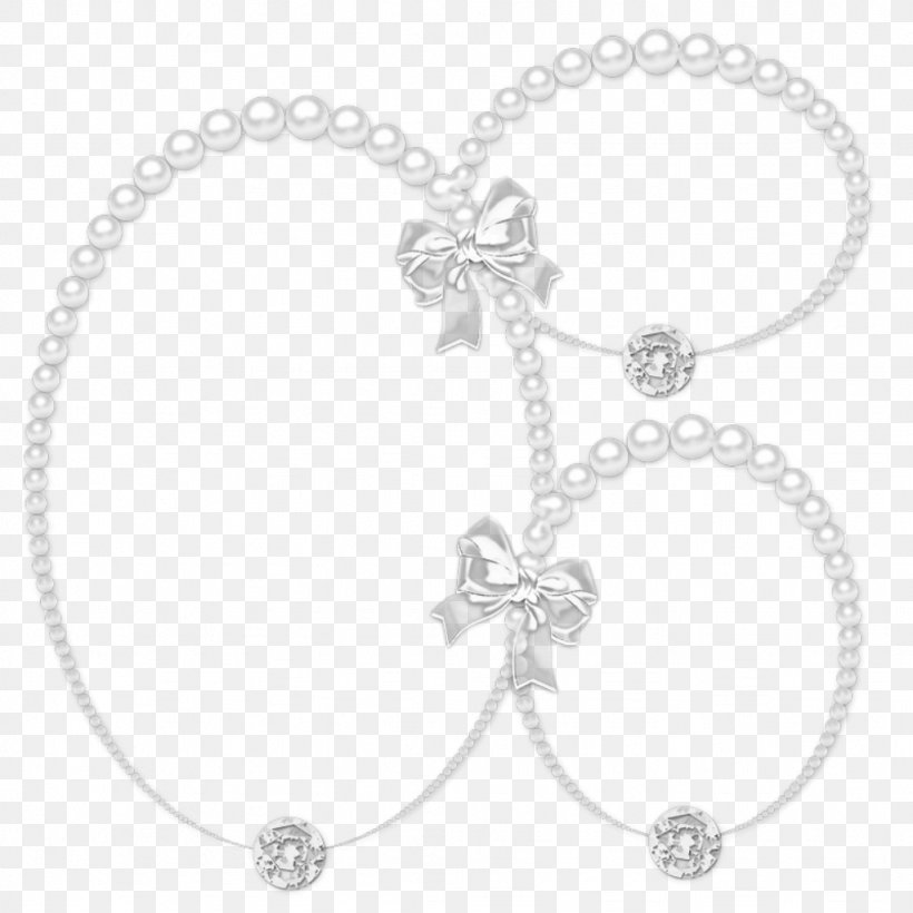 Pearl Necklace Jewellery, PNG, 1024x1024px, Pearl, Black And White, Body Jewelry, Cartoon, Designer Download Free