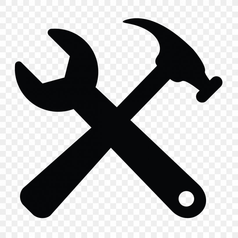 Hand Tool Clip Art, PNG, 1200x1200px, Hand Tool, Black And White, Computer, Silhouette, Spanners Download Free