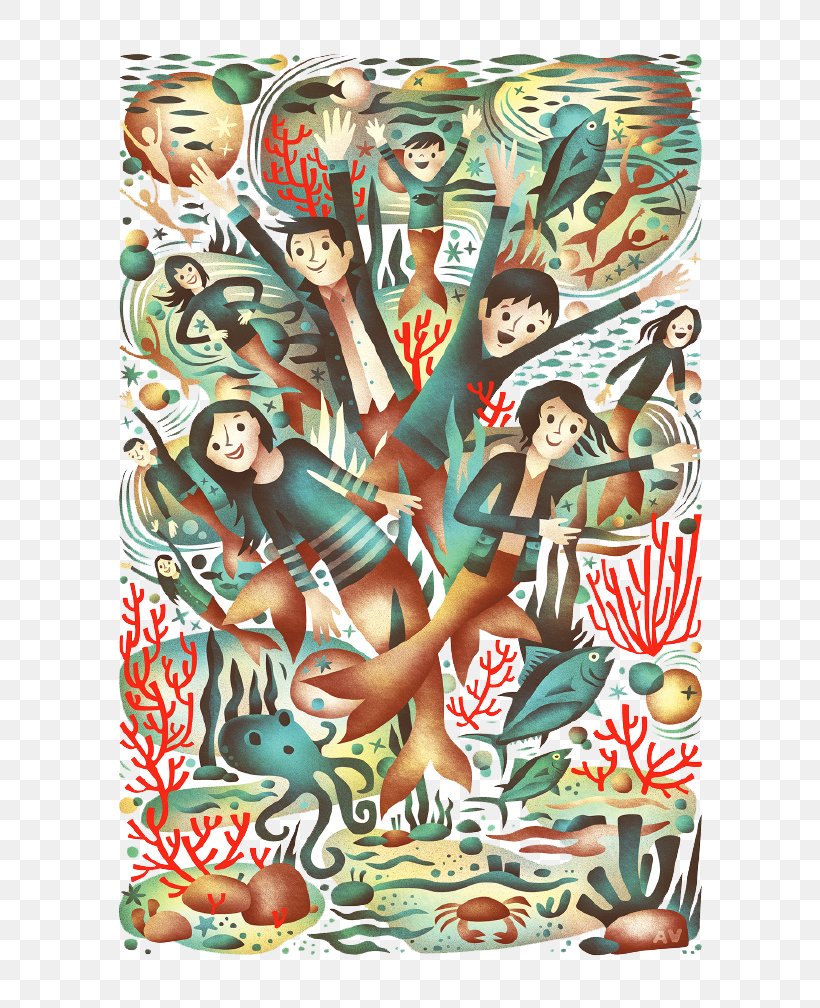 Poster Mermaid Illustration, PNG, 690x1008px, Shoal, Art, Fish, Illustration, Mermaid Download Free
