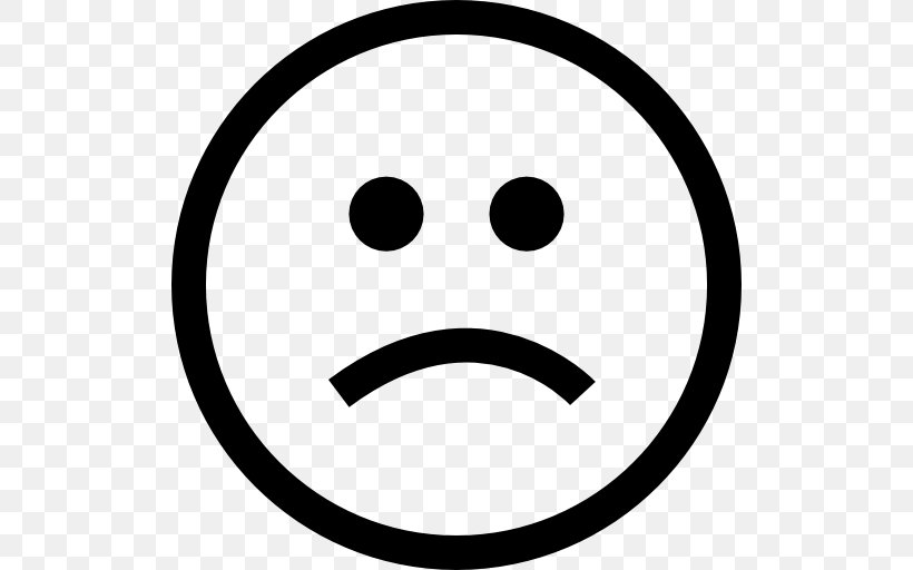 Smiley, PNG, 512x512px, Sadness, Area, Black And White, Cdr, Crying Download Free