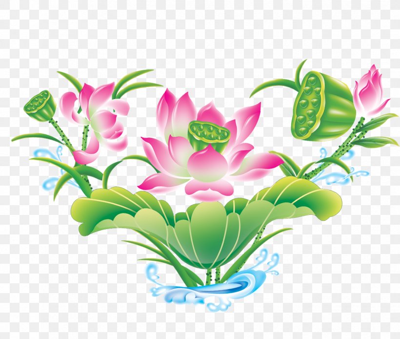 Nelumbo Nucifera Cartoon, PNG, 1235x1046px, Nelumbo Nucifera, Art, Cartoon, Cut Flowers, Flora Download Free