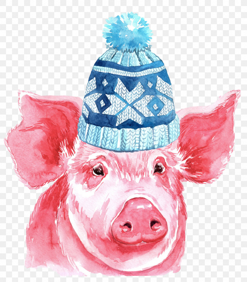 Party Hat, PNG, 964x1100px, Watercolor Pig, Cap, Costume Hat, Headgear, Livestock Download Free