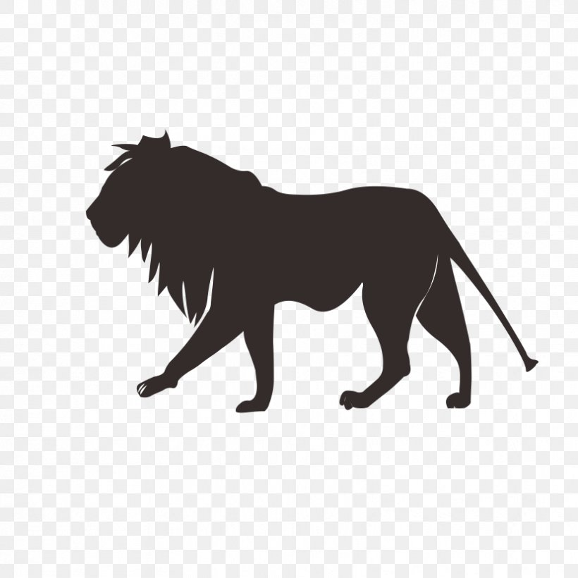 Lion Tiger Cougar Felidae, PNG, 828x828px, Lion, Big Cats, Black, Black And White, Carnivoran Download Free