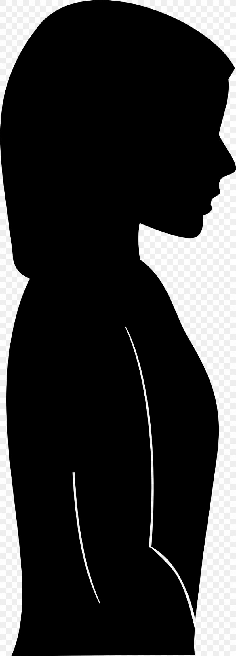 Silhouette Woman Female Clip Art, PNG, 864x2400px, Silhouette, Art, Black, Black And White, Drawing Download Free