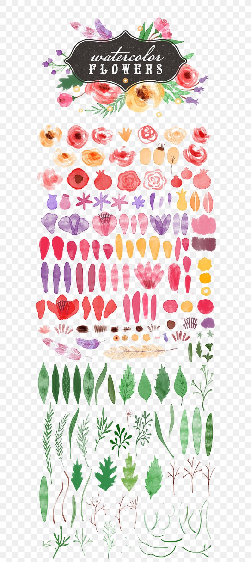 Watercolor Painting Illustration, PNG, 600x1832px, Watercolor Painting, Art, Border, Color, Flora Download Free