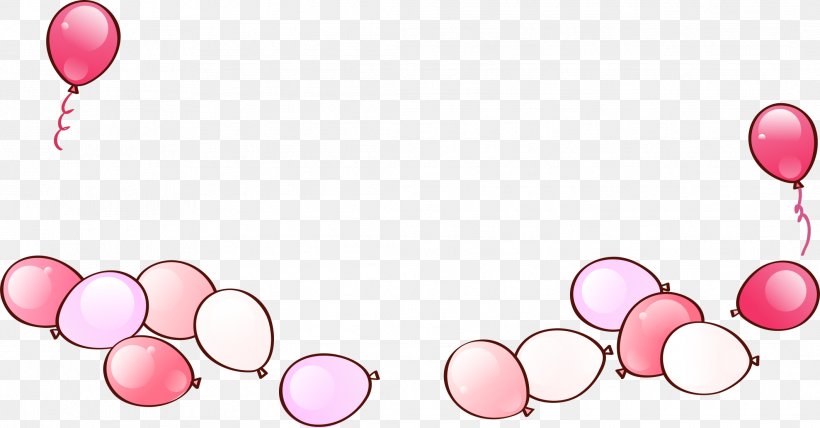 Balloon Pink Clip Art, PNG, 2122x1108px, Watercolor, Cartoon, Flower, Frame, Heart Download Free