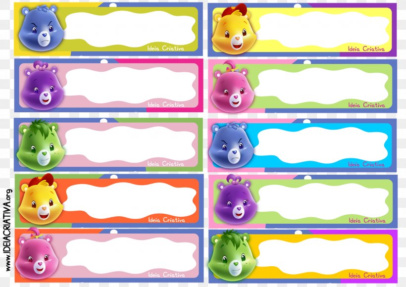 Care Bears School Supplies Student Label, PNG, 1600x1132px, Care Bears, Area, Drawing, Education, Label Download Free
