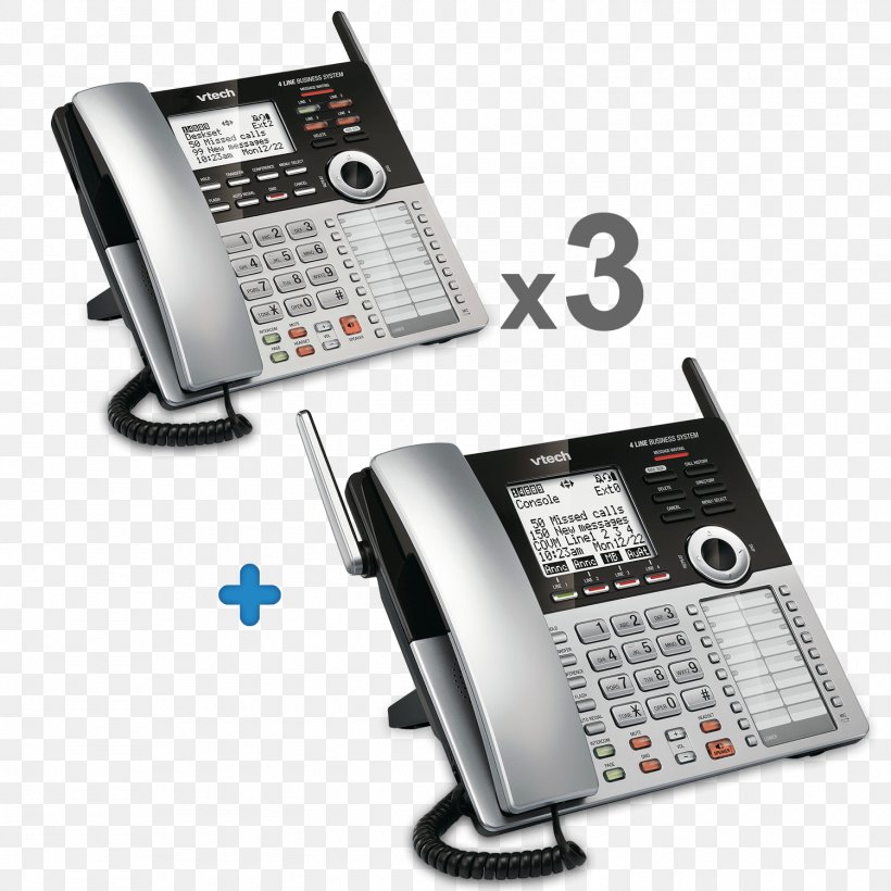 Cordless Telephone Home & Business Phones Business Telephone System VTech CM18445, PNG, 1500x1500px, Telephone, Att Synj Sb67138, Business, Business Telephone System, Communication Download Free