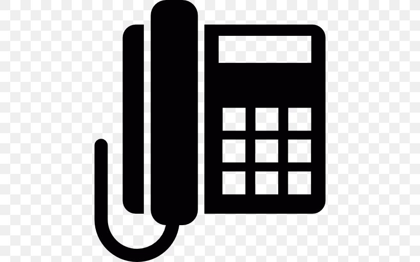 Telephone Call Business Telephone System, PNG, 512x512px, Telephone, Area, Black And White, Brand, Business Download Free