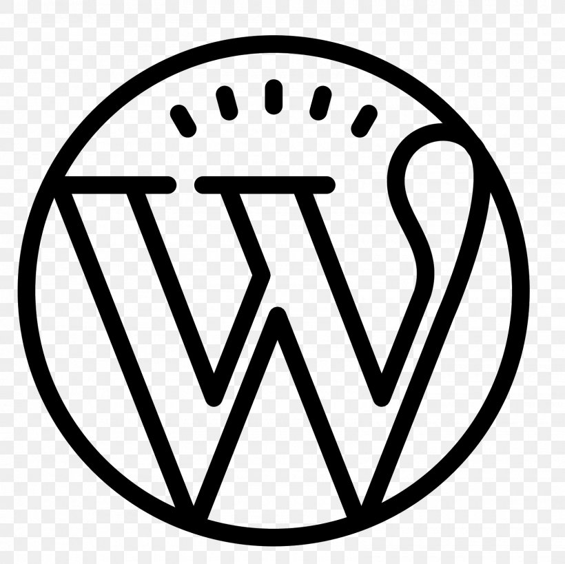 WordPress Content Management System Blog Plug-in, PNG, 1600x1600px, Wordpress, Area, Black And White, Blog, Blogger Download Free
