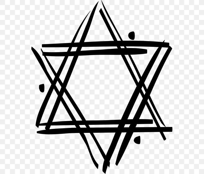 Star Of David Judaism Hexagram Clip Art, PNG, 567x700px, Star Of David, Area, Black And White, David, Hexagram Download Free