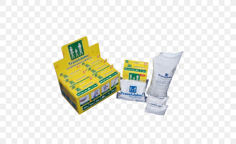TRAVELJOHN 66911 Disposable Urinal Pouch (6 PACK) Bag TravelJohn Disposable Urinal, PNG, 500x500px, Urinal, Bag, Bathroom, Box, Carton Download Free