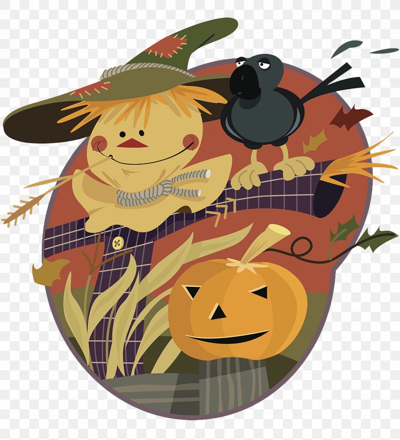 Halloween Scarecrow, PNG, 963x1061px, Crows, Art, Clip Art, Food, Fruit Download Free