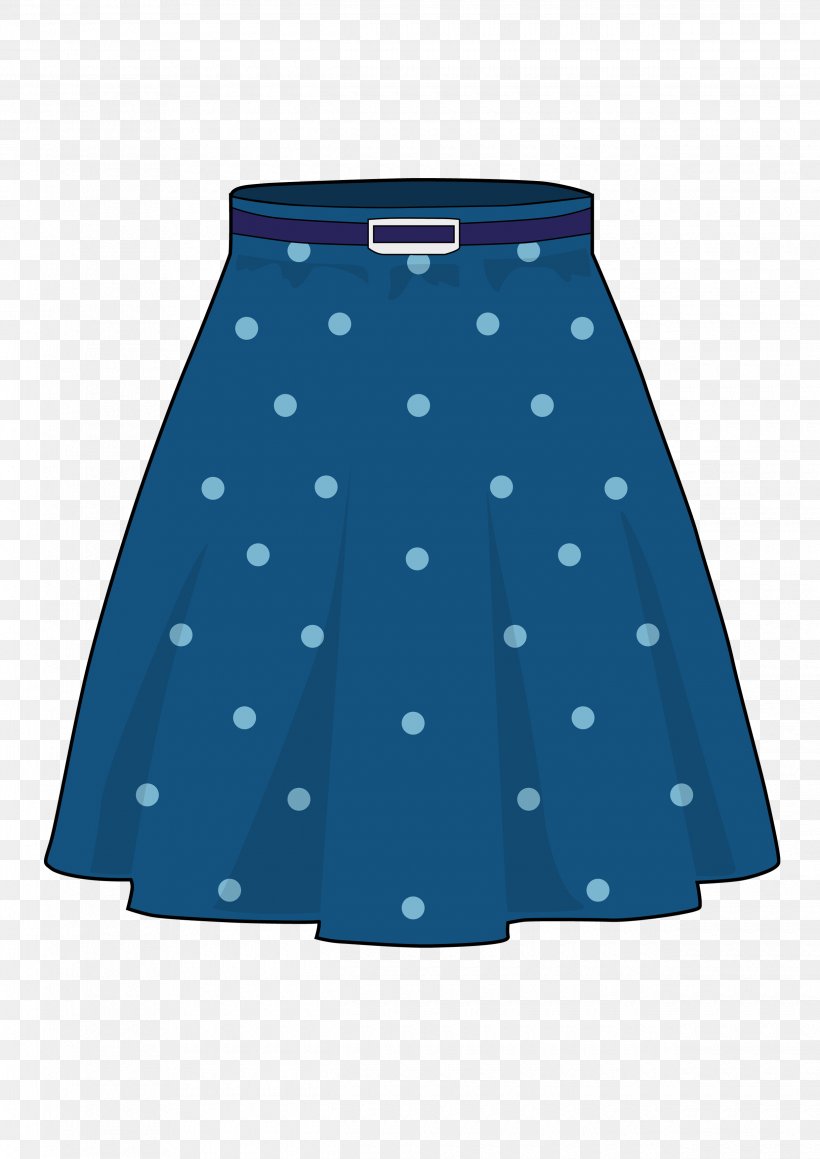 Skirt Polka Dot Drawing Painting Clothing, PNG, 2480x3508px, Skirt, Active Shorts, Blue, Clothing, Cobalt Blue Download Free