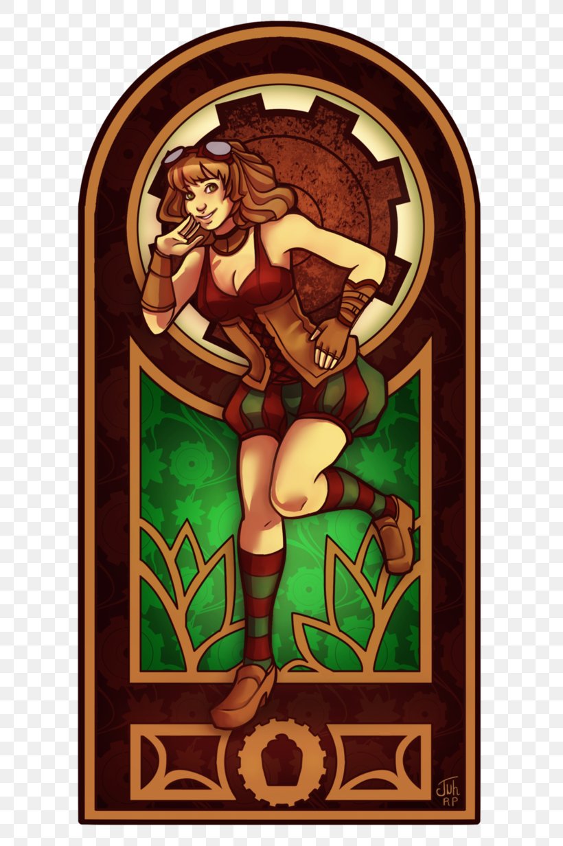 Stained Glass Fiction Cartoon Character, PNG, 649x1232px, Stained Glass, Art, Cartoon, Character, Fiction Download Free