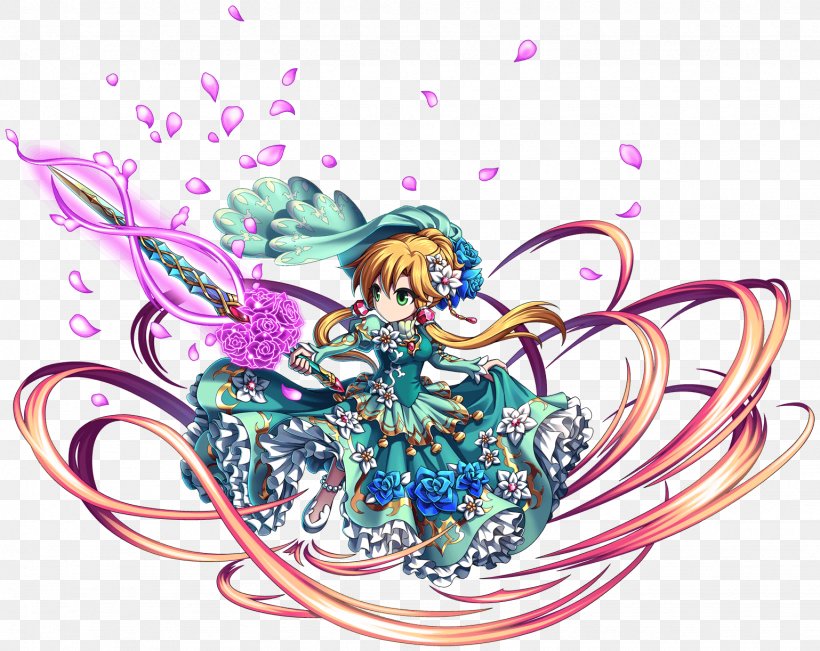 Brave Frontier Summoner Hatsune Miku Video Game Wiki, PNG, 1538x1222px, Watercolor, Cartoon, Flower, Frame, Heart Download Free