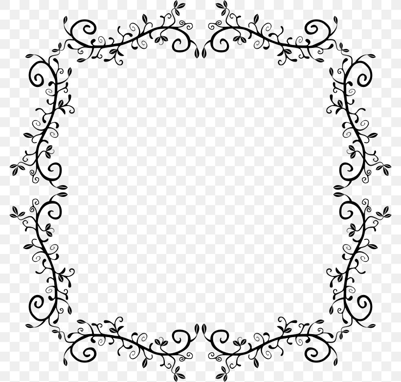 Picture Frames Clip Art, PNG, 782x782px, Picture Frames, Area, Black, Black And White, Body Jewelry Download Free