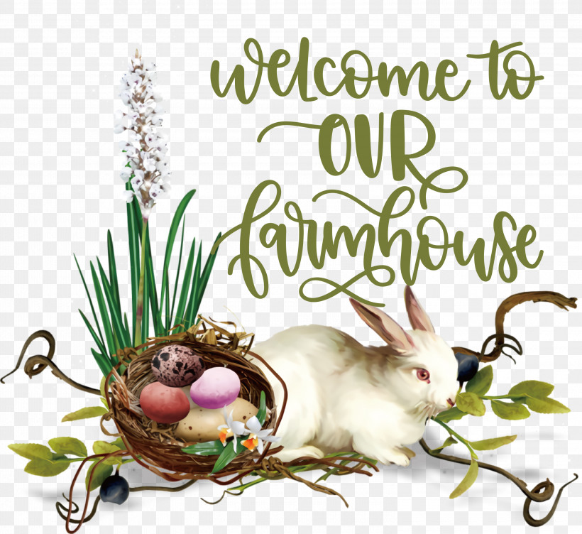 Welcome To Our Farmhouse Farmhouse, PNG, 3000x2753px, Farmhouse, Chocolate Bunny, Christmas Day, Easter Basket, Easter Bilby Download Free