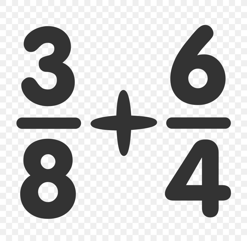 Make A Fraction Comparing Fractions Add Fractions With Different Denominators Clip Art, PNG, 800x800px, Make A Fraction, Addition, Arithmetic, Black And White, Brand Download Free