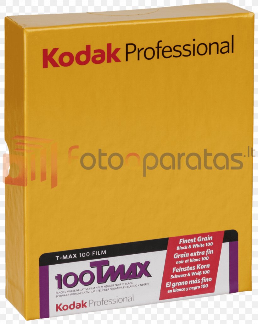 Photographic Film Kodak T-MAX Sheet Film Black And White, PNG, 953x1200px, 35 Mm Film, 135 Film, Photographic Film, Black And White, Brand Download Free