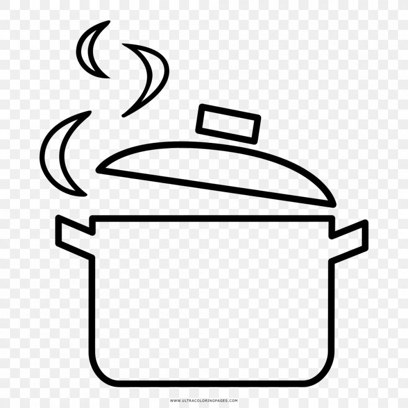 Kitchen Utensil Cookware Drawing Coloring Book, PNG, 1000x1000px, Kitchen Utensil, Area, Artwork, Black, Black And White Download Free