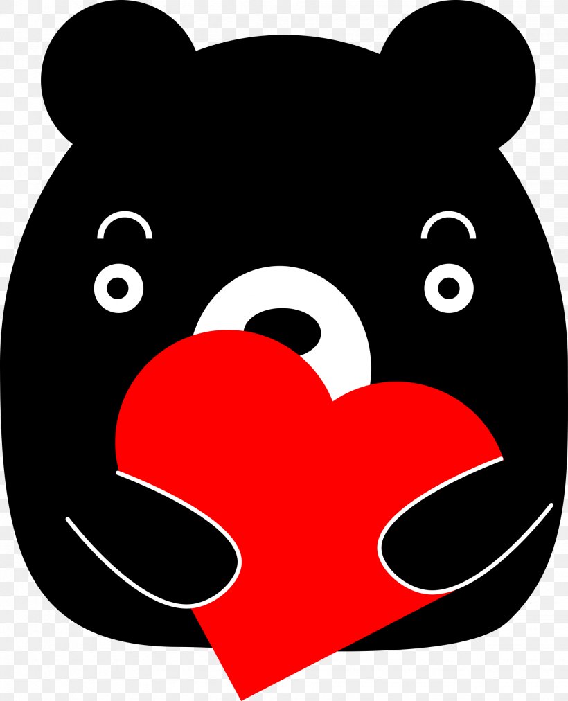 American Black Bear Giant Panda Formosan Black Bear Clip Art, PNG, 1944x2400px, Watercolor, Cartoon, Flower, Frame, Heart Download Free