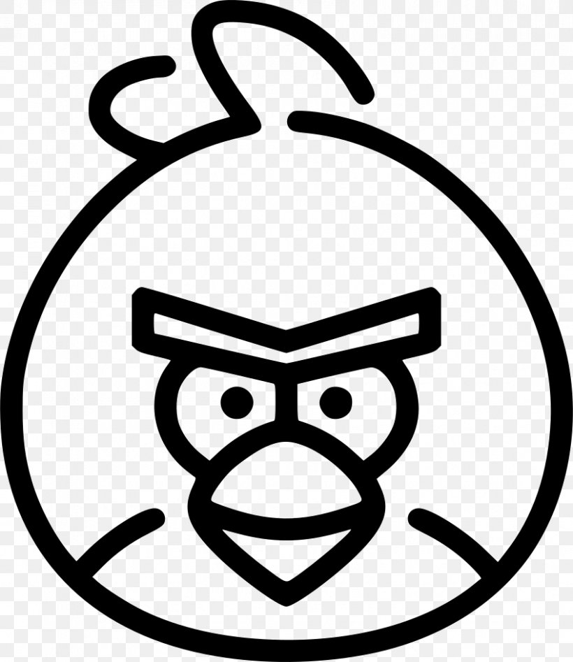 Angrybird Pictogram, PNG, 848x980px, Royaltyfree, Advertising, Blackandwhite, Coloring Book, Emoticon Download Free