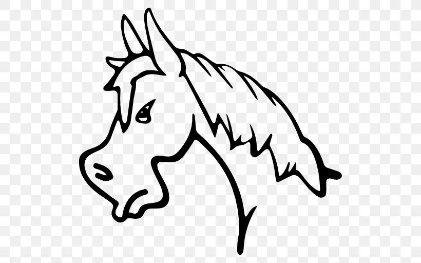 Horse Drawing Clip Art, PNG, 512x512px, Horse, Animal, Artwork, Black, Black And White Download Free