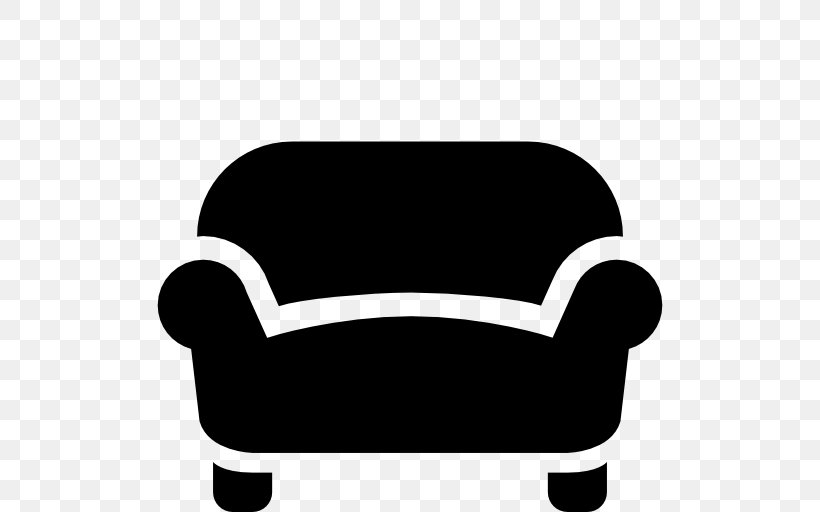 Couch Living Room Chair Furniture, PNG, 512x512px, Couch, Black And White, Chair, Furniture, House Download Free