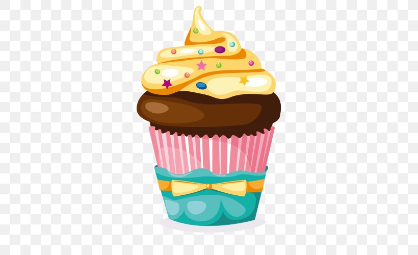 Cupcake Muffin Icing Petit Four Clip Art, PNG, 500x500px, Cupcake, Baking Cup, Buttercream, Cake, Confectionery Download Free