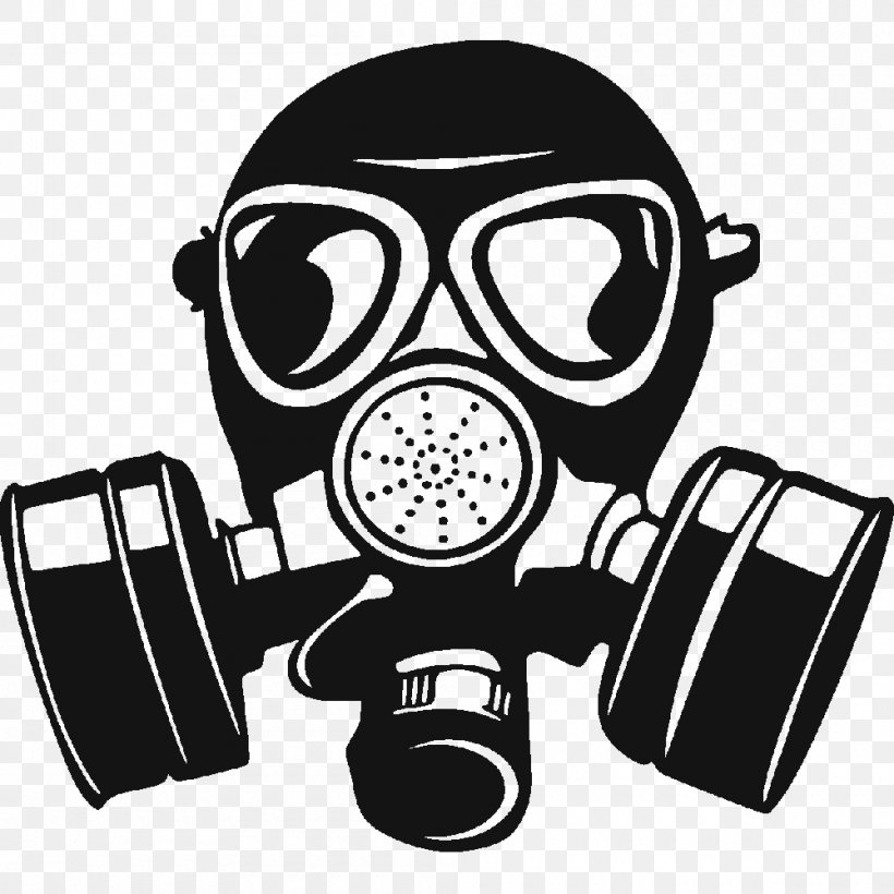 Clip Art Gas Mask Openclipart Free Content, PNG, 1000x1000px, Gas Mask, Black And White, Copyright, Hazardous Material Suits, Headgear Download Free