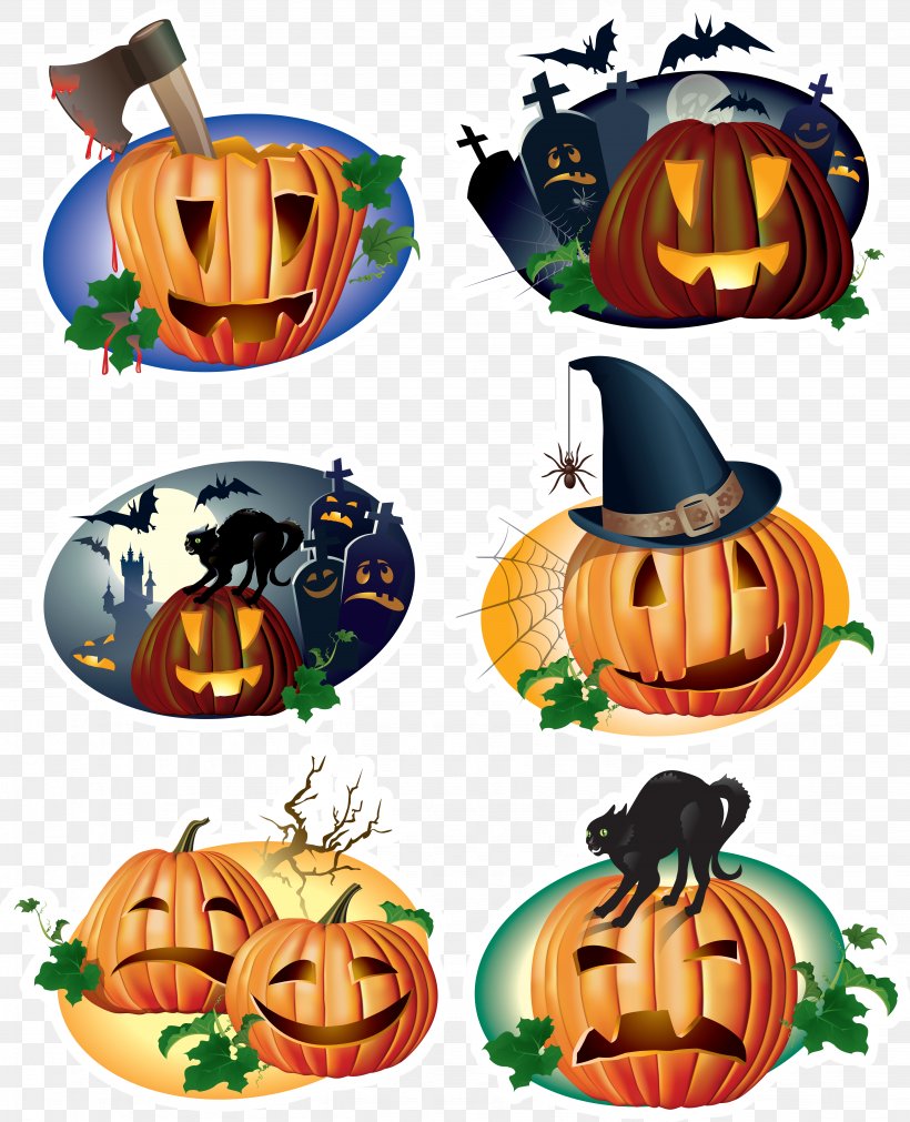 Halloween Sticker Clip Art, PNG, 5314x6555px, Halloween, Calabaza, Cucurbita, Festival, Food Download Free