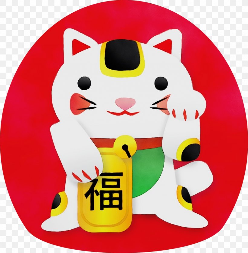 Pink Cat Maneki-neko Luck Transparency, PNG, 1024x1044px, Watercolor, Amulet, Calico Cat, Cartoon, Cat Download Free