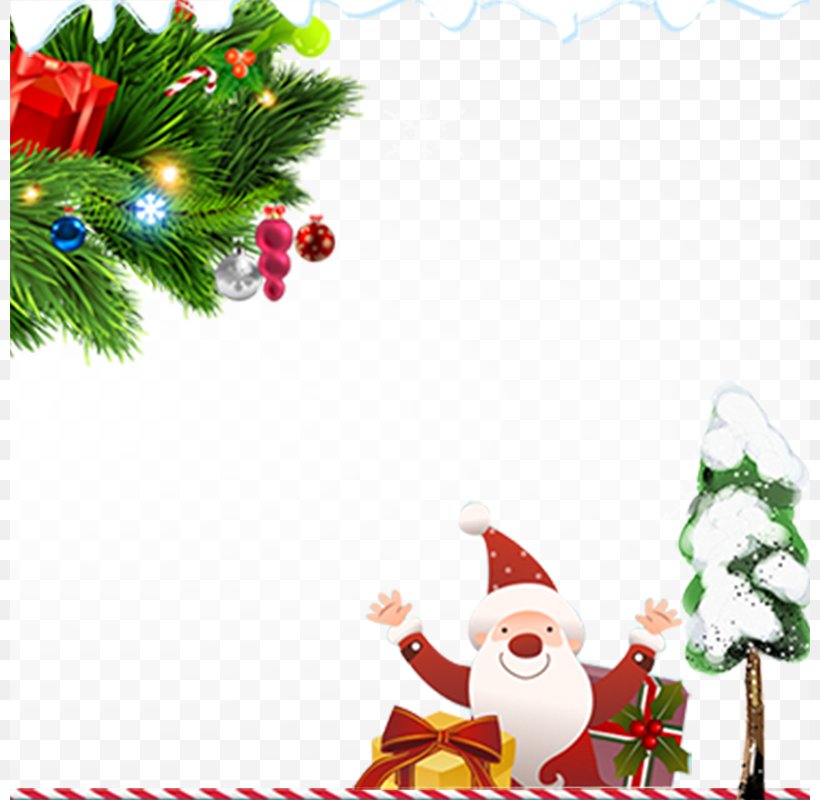 Christmas Tree Santa Claus Gift, PNG, 800x800px, Santa Claus, Art, Branch, Cartoon, Christmas Download Free