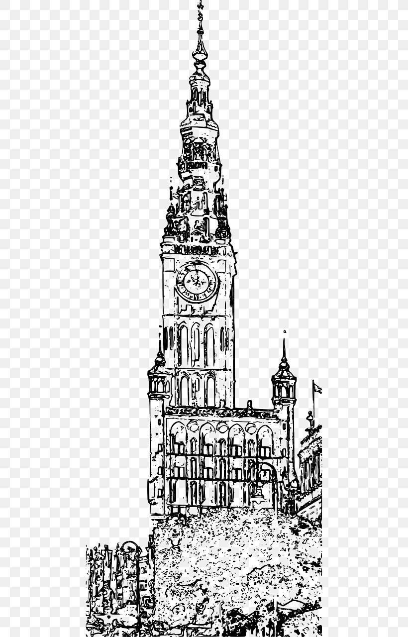 City Hall Drawing Clip Art, PNG, 640x1280px, City Hall, Architecture, Artwork, Black And White, Building Download Free