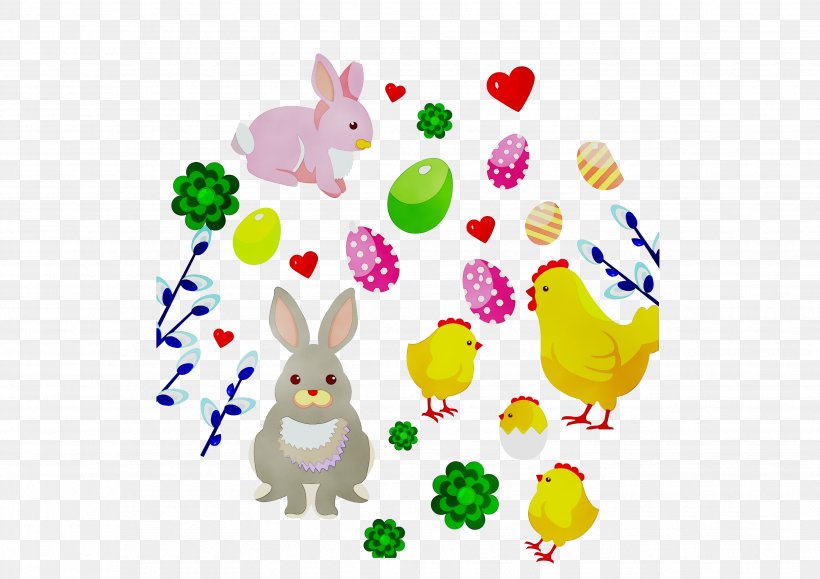 Rabbit Chicken Easter Bunny Illustration Drawing, PNG, 3508x2480px, Rabbit, Animal Figure, Cartoon, Chicken, Chicken As Food Download Free