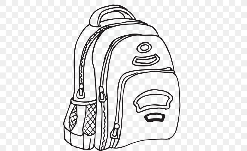 Satchel Cartoon Drawing, PNG, 500x500px, Satchel, Area, Backpack, Black,  Black And White Download Free