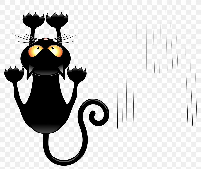 Black Cat T-shirt Cartoon Wall, PNG, 4330x3647px, Cat, Art, Black And White, Black Cat, Carnivoran Download Free