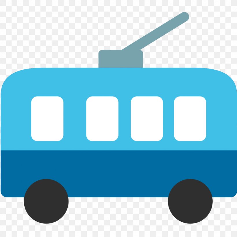 Emoji Trolleybus Wiktionary Clip Art, PNG, 1024x1024px, Emoji, Android, Blue, Brand, Bus Download Free