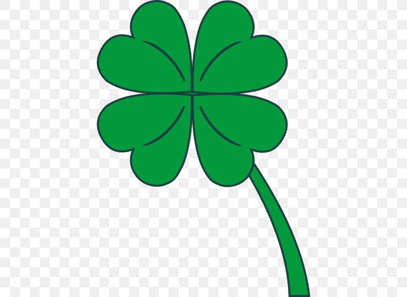 Four-leaf Clover Clip Art, PNG, 430x600px, Fourleaf Clover, Clover, Flora, Flower, Flowering Plant Download Free