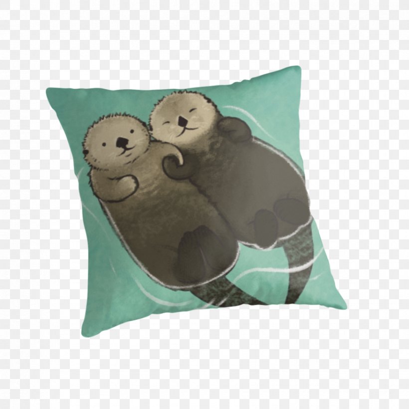 Otter Throw Pillows T-shirt Cushion, PNG, 875x875px, Otter, Bag, Bed, Couch, Curtain Download Free