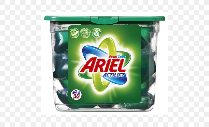 Ariel 3 In 1 Pods Regular Liquitabs 114 Washing Capsules, PNG, 500x500px, Ariel, Brand, Detergent, Dishwashing Liquid, Green Download Free