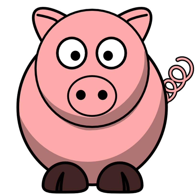 Domestic Pig Piglet Cartoon Clip Art, PNG, 1024x1024px, Domestic Pig, Animated Cartoon, Animation, Art, Artwork Download Free