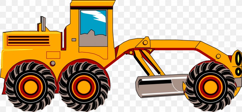 Grader Heavy Machinery Clip Art, PNG, 2362x1094px, Grader, Architectural Engineering, Automotive Design, Automotive Tire, Backhoe Loader Download Free