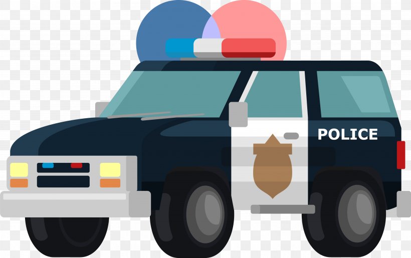 Police Car Patrolling Illustration, PNG, 3742x2351px, Car, Automotive Design, Automotive Exterior, Brand, Flat Design Download Free